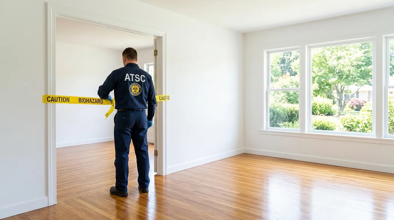 Certified biohazard cleanup crew performing Crime Scene Cleanup in Oceanside